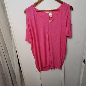 DKNY Cold Shoulder/Hi-Lo Top